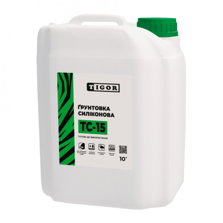 Грунтовка силіконова TIGOR ТС-15 (10л), безкольорова